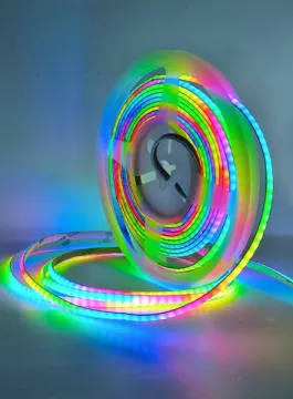 Адресная светодиодная лента COB 5V 15W 200LED RGB+IC управление по 1 диоду