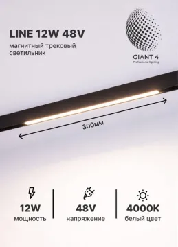 Трековый магнитный светильник 48V Line ET48