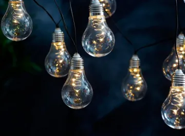 Гирлянда лампочки со светодиодной нитью внутри 3,6м 10 ламп 50led